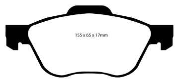 Preview: EBC Blackstuff Bremsbeläge DP1376 für Nissan Primera 2 WP11 2.0 16V vorne