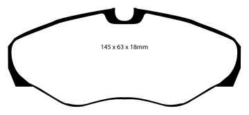 Preview: EBC Blackstuff Bremsbeläge DP1393 für Renault Trafic 2 FL 1.9 dCi 80 vorne