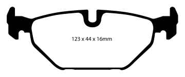 Preview: EBC Blackstuff Bremsbeläge DP1405 für Saab 9-5 YS3E 2.3 t hinten