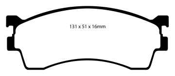 Preview: EBC Blackstuff Bremsbeläge DP1409 für Mazda Premacy CP 2.0 TD vorne
