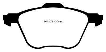 Preview: EBC Blackstuff Bremsbeläge DP1413 für Seat Alhambra 7V8, 7V9 2.8 V6 4motion vorne