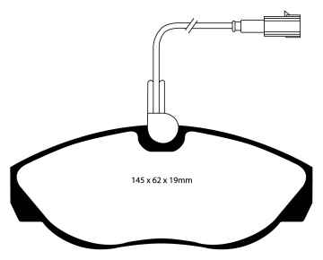 Preview: EBC Blackstuff Bremsbeläge DP1417 für Fiat Ducato 3 230L 1.9 TD vorne