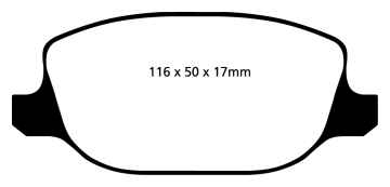 Preview: EBC Blackstuff Bremsbeläge DP1425 für Alfa Romeo 159 Sportwagon 939 3.2 JTS hinten