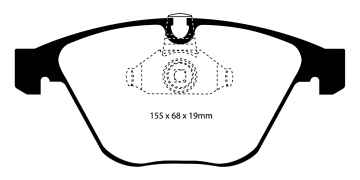 Preview: EBC Blackstuff Bremsbeläge DP1449 für BMW 5 E60 525xd vorne