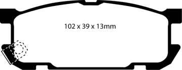 Preview: EBC Blackstuff Bremsbeläge DP1453 für Mazda MX-5 NB 1.9 16V hinten