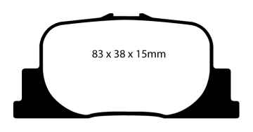 Preview: EBC Blackstuff Bremsbeläge DP1456 für Toyota Camry 4 _CV2_, _XV2_ 2.2 hinten