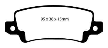 Preview: EBC Blackstuff Bremsbeläge DP1458 für Toyota Corolla 8 ZZE12_, NDE12_, ZDE12_ 1.6 VVT-i hinten