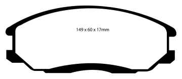 Preview: EBC Blackstuff Bremsbeläge DP1480 für Hyundai Trajet FO 2.7 V6 vorne