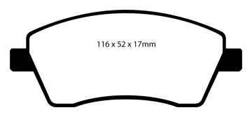 Preview: EBC Blackstuff Bremsbeläge DP1485 für Dacia Logan MCV KS_ 1.6 vorne