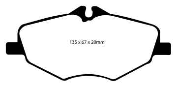 Preview: EBC Blackstuff Bremsbeläge DP1488 für Mercedes-Benz E-Klasse W211 E 350 CGI (211.057) vorne