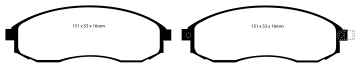 Preview: EBC Blackstuff Bremsbeläge DP1489 für Mitsubishi L 200 (2) KT 2.0 vorne
