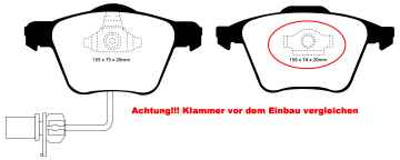 Preview: EBC Blackstuff Bremsbeläge DP1495 für Audi A4 Avant 8ED,B7 1.6 vorne