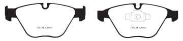 Preview: EBC Blackstuff Bremsbeläge DP1512 für BMW X1 E84 sDrive 18 d vorne