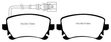 Preview: EBC Blackstuff Bremsbeläge DP1534 für VW Transporter T5 7HA, 7HH, 7EA, 7EH 2.5 TDI 4motion hinten