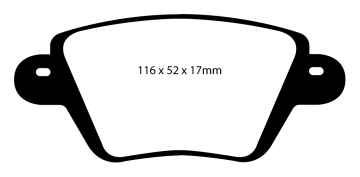 Preview: EBC Blackstuff Bremsbeläge DP1543 für Renault Kangoo 1 Rapid FC0/1 1.6 16V 4x4 hinten