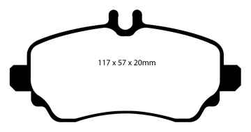 Preview: EBC Blackstuff Bremsbeläge DP1555 für Mercedes-Benz Vaneo 414 1.6 vorne