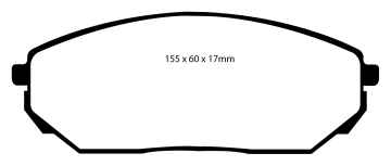 Preview: EBC Blackstuff Bremsbeläge DP1557 für Kia Sorento 1 JC 2.4 vorne