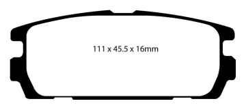 Preview: EBC Blackstuff Bremsbeläge DP1565 für Hyundai Terracan HP 3.5i V6 4WD hinten