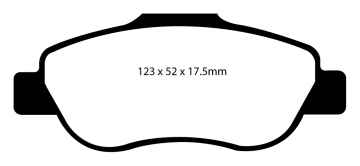 Preview: EBC Blackstuff Bremsbeläge DP1573 für Fiat Panda 2 169 1.3 JTD vorne