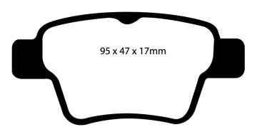 Preview: EBC Blackstuff Bremsbeläge DP1575 für Peugeot 307 3A/C 2.0 HDi 90 hinten
