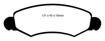 Preview: EBC Blackstuff Bremsbeläge DP1598 für Suzuki Ignis 2  1.3 4x4 vorne