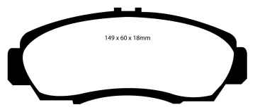 EBC Greenstuff 2000 Bremsbeläge DP21610 für Honda Legend 3 KA9 3.5i 24V vorne