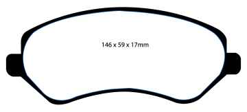 Preview: EBC Blackstuff Bremsbeläge DP1612 für Dodge (USA) Grand Caravan  2.4 vorne