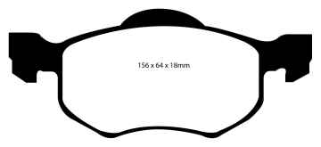 Preview: EBC Blackstuff Bremsbeläge DP1616 für Ford (USA) Escape  2.3 vorne