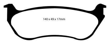 Preview: EBC Greenstuff 2000 Bremsbeläge DP21626 für Ford (USA) Crown Victoria  4.6 (Phenolic Pistons) hinten