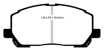 Preview: EBC Blackstuff Bremsbeläge DP1634 für Toyota Highlander (USA)  3.0 4WD vorne