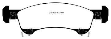 Preview: EBC Blackstuff Bremsbeläge DP1651 für Ford (USA) Expedition  4.6 4WD vorne