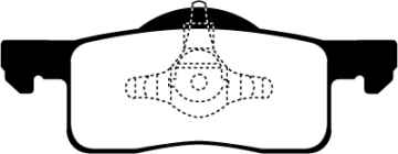 Preview: EBC Blackstuff Bremsbeläge DP1652 für Ford (USA) Expedition  4.6 4WD hinten