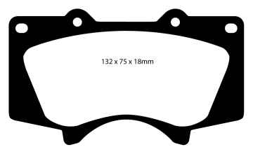 Preview: EBC Blackstuff Bremsbeläge DP1657 für Toyota Land Cruiser 150 TRJ15_, KDJ15_, GRJ15_, GDJ15_ 3.0 D-4D vorne