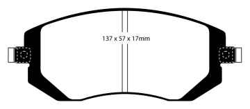 EBC Greenstuff 2000 Bremsbeläge DP21661 für Subaru Forester SG 2.5 vorne