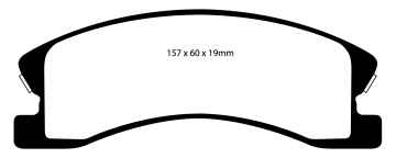 Preview: EBC Blackstuff Bremsbeläge DP1664 für Jeep Grand Cherokee 2 WJ, WG 4.7 V8 vorne