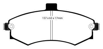 Preview: EBC Blackstuff Bremsbeläge DP1670 für Hyundai Matrix FC 1.8 vorne