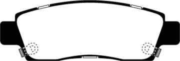 Preview: EBC Blackstuff Bremsbeläge DP1672 für Chevrolet Traverse  3.6 V6 hinten