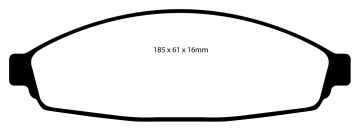 Preview: EBC Greenstuff 2000 Bremsbeläge DP21676 für Lincoln Town Car  4.6 vorne