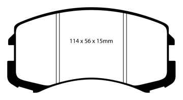 Preview: EBC Blackstuff Bremsbeläge DP1678 für Mitsubishi Lancer 6 CJ-CP_ 1.8 16V vorne