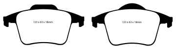 Preview: EBC Blackstuff Bremsbeläge DP1680 für Volvo XC90  4.4 V8 hinten