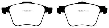 Preview: EBC Blackstuff Bremsbeläge DP1690 für Volvo XC90  4.4 V8 vorne