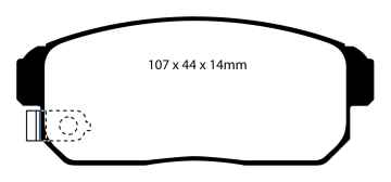 EBC Yellowstuff Bremsbeläge DP41691R für Mazda RX 8 SE, FE 1.3 hinten