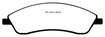 Preview: EBC Blackstuff Bremsbeläge DP1692 für Cadillac STS  3.6 Performance vorne