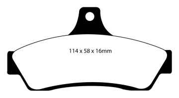 Preview: EBC Yellowstuff Bremsbeläge DP41711R für Pontiac GTO  6.0 hinten
