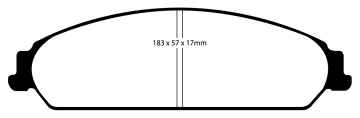 Preview: EBC Blackstuff Bremsbeläge DP1724 für Chrysler 300 C  3.5 vorne