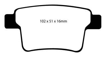 Preview: EBC Blackstuff Bremsbeläge DP1731 für Ford Mondeo 3 B5Y 2.0 16V TDDi , TDCi hinten