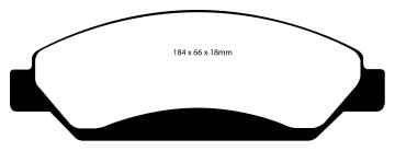 Preview: EBC Blackstuff Bremsbeläge DP1742 für Chevrolet Tahoe  4.8 (2x4 und 4x4) vorne