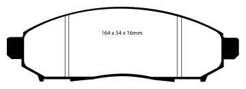 Preview: EBC Blackstuff Bremsbeläge DP1747 für Nissan Navara D40 2.5 dCi vorne