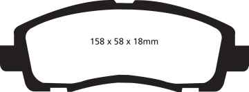 Preview: EBC Greenstuff 6000 Bremsbeläge DP61753 für Honda Ridgeline (USA)  3.5 vorne