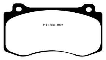 Preview: EBC Blackstuff Bremsbeläge DP1764 für Dodge (USA) Charger  6.1 SRT8 vorne